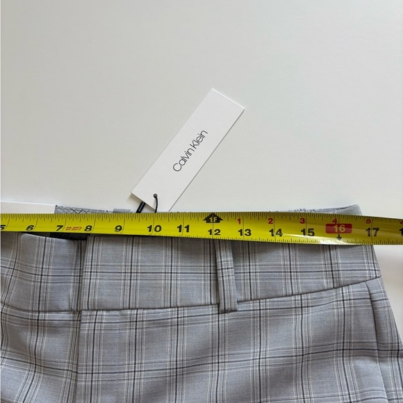 Calvin Klein Modern Ankle Pant Gray Plaid Size 10 New with Tags Lightweight - Picture 7 of 10